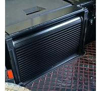 Xyrona Porte d'intérieur pliable noire, sans perçage, porte de garage enroulable verticale avec poignée pour cuisine/placard/camping-car, porte de garage enroulable verticale avec poignée (h 34 x l 43