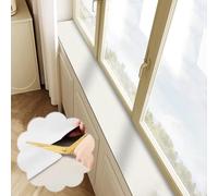 Xyrona Tapis d'Appui de Fenêtre Rouleau de Tapis de Rebord de Fenêtre Étroit en Cuir, Coussin Imperméable et Personnalisable pour Baie Vitrée, Revêtement de Cuisine Découpable(80x15cm(31x6))