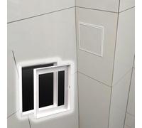 Xyrona Trappe de Visite Panneau d'accès Plomberie à Clipser, Porte de Vide Sanitaire Carrée Moyenne et Étanche, Portes de Grenier en Alliage d'aluminium pour Cloisons Sèches(White,15x20cm/6 x8)