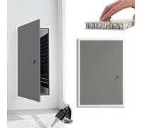 Xyrona Trappe de Visite Portes d'accès Étroites avec Panneau Isolant, Porte de Vide Sanitaire Encastrée Verrouillable, Portes de Service pour Cloisons Sèches(Gray,W30xH50cm/12 x20)