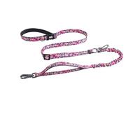 XYRTHSKO Compatible avec Les laisses antidéflagrantes for Animaux de Compagnie en Gros, la Course à bandoulière, libérez Vos Mains, Votre Chien et Ceintures(Red Floral Prints)