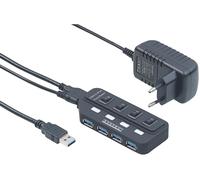Xystec Hub actif USB 3.0 avec 4 ports autonomes