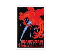 XYSWDD Brandvaerns Udstilling Tivoli - Impression sur toile vintage avec logo « Food and Drink » - Décoration murale pour maison, bar, restaurant, garage, café - 40 x 60 cm