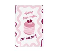 XYSWDD Impression artistique vintage « Always Leave Room for Dessert » - Impression sur toile - Décoration murale vintage pour chambre à coucher, bureau - 60 x 90 cm