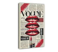 XYSWDD Impression sur toile moderne The Red Lip Collection Bold And Beautiful - Décoration murale pour salon, chambre à coucher - 20 x 30 cm
