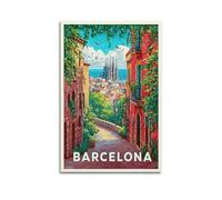 XYSXYCP Album photo de voyage pour décoration murale de salon Motif Barcelone 20 x 30 cm