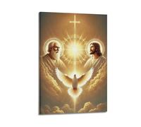 XYSXYCP Album photo mural - Affiches chrétiennes - HolyTrinity - Décoration murale moderne pour salon - 30 x 45 cm