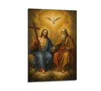 XYSXYCP Album photo mural - Affiches chrétiennes - HolyTrinity - Nuages - Décoration murale familiale moderne pour salon (30 x 45 cm)