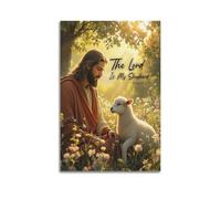 XYSXYCP Album photo mural - Affiches chrétiennes - Jésus serein en tant que berger - Famille moderne pour décoration de salon - 30 x 45 cm