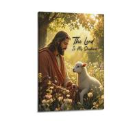 XYSXYCP Album photo mural - Affiches chrétiennes - Jésus serein en tant que berger - Famille moderne pour décoration de salon - 40 x 60 cm
