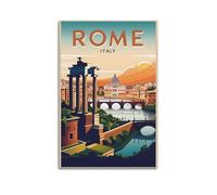 XYSXYCP Album photo mural avec affiches de voyage Rome antique moderne pour décoration de salon (30 x 45 cm)