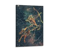 XYSXYCP Album photo mural avec constellation du zodiaque et constellation du sagittaire céleste - Décoration familiale moderne pour salon - 50 x 75 cm