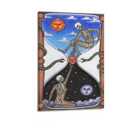 XYSXYCP Impression d'art mural avec tête de mort mystérieuse en forme de sablier moderne pour décoration de salon 30 x 45 cm