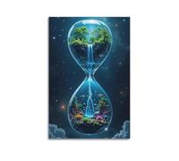 XYSXYCP Impression d'art mural - Impression artistique - Sablier créatif - Paysage naturel - Famille moderne - Décoration de salon - 20 x 30 cm