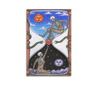 XYSXYCP Impression d'art mural - Poster mystérieux sablier tête de mort moderne pour décoration de salon - 50 x 75 cm