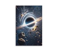 XYSXYCP Impression murale murale avec ceinture d'astéroïdes trou noir moderne pour décoration de salon 40 x 60 cm