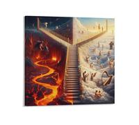 XYSXYCP Impression sur toile murale chrétienne - Poster épique de l'après-vie - Décoration moderne pour salon et chambre à coucher - 30 x 30 cm