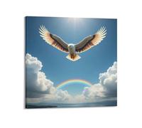 XYSXYCP Impression sur toile représentant un magnifique aigle volant - Décoration moderne pour salon et chambre à coucher - 40 x 40 cm
