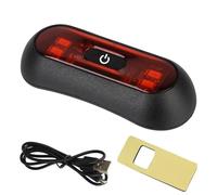 XYSZQJZYP Feu Arrière Avec Interrupteur, Feux Arrière Moto Sur Casque, Indicateur LED, Clignotant D'avertissement, Lumières Stroboscopiques Sans Fil, Lampes Signalisation