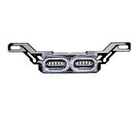 XYSZQJZYP Feu Arrière Feu de stop clignotant Flux RVB LED coloré Moto DRL Strobe freinage Plaque d'immatriculation Tai Police Avertissement Lumière jour