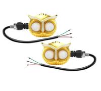 XYSZQJZYP Indicateur Clignotants Clignotant De Moto 12 V DRL RVB Style Hibou, Clignotant Dynamique, Phare Auxiliaire