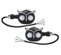 XYSZQJZYP Indicateur Clignotants Clignotant De Moto 12 V DRL RVB Style Hibou, Clignotant Dynamique, Phare Auxiliaire