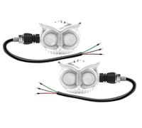 XYSZQJZYP Indicateur Clignotants Clignotant De Moto 12 V DRL RVB Style Hibou, Clignotant Dynamique, Phare Auxiliaire