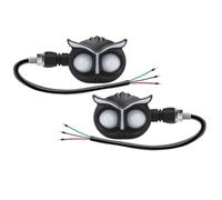 XYSZQJZYP Indicateur Clignotants Clignotant De Moto Style Hibou RVB Jaune, Clignotant Dynamique POUR Voitures De Rue POUR Scooters POUR VTT