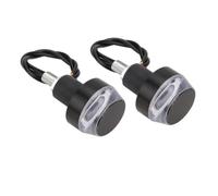 XYSZQJZYP Indicateur Clignotants Clignotant Universel POUR Guidon De Moto, Feu De Gabarit Latéral, Poignée De Guidon De 22 Mm, Clignotant Avec Poignée Blanche