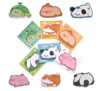 XYTAHDM 12pcs 360 feuilles Notes adhésives animales pour sachets de fête,Marque Page Adhesif en forme d'animaux,Sticky Notes, Bloc-Notes Auto-adhésifs pour Messages à domicile et cadeaux