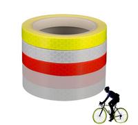 XYTAHDM 3 Rouleaux 1cm x 8m Ruban Réfléchissant, Autocollante Imperméable Bande Reflechissante,Bande Reflechissante Autocollante pour L'extérieur, pour Véhicules, Casques, Vêtements