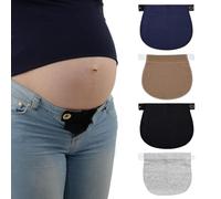 XYTAHDM 4Pcs extensions de pantalon pour femmes enceintes, extensions de boutons de pantalon, extensions de pantalon de grossesse, idéal pour les fluctuations de poids et les grossesses précoces