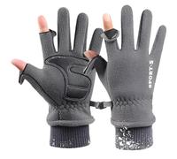 XYTAHDM Gants Velo Homme 1 paire de gants de cyclisme en polyester avec volet rabattable et doigts ouverts pour homme (gris, garni et renforcé)
