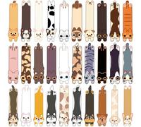 XYTAHDM Lot de 30 Marque-pages Livre en Papier Marqueur Livre Bookmarks Bague de Lecture Cadeau Marque-pages avec motifs de chats et de chiens pour Enseignants Étudiants École Amateurs de Livres(A)