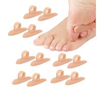 XYTAHDM Lot de 6 paires de coussinets d'orteils en marteau, correcteurs ondulés,correcteurs d'orteils en silicone,pour bouclés, courbé, griffe et maillet orteil relief,pour femmes et hommes