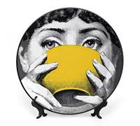 XYTDM Lina Cavalieri Assiette décorative murale, plaque de visage mystérieuse, décoration murale, avec support et crochet à ressort spécial, 25,4 cm, A18