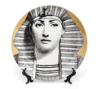XYTDM Lina Cavalieri Assiette décorative murale, plaque de visage mystérieuse, décoration murale, avec support et crochet à ressort spécial, 25,4 cm, I3