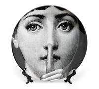 XYTDM Lina Cavalieri Assiette décorative murale, plaque de visage mystérieuse, décoration murale, avec support et crochet à ressort spécial, 20,3 cm, A19