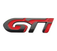 XYTUAT Emblème de Logo de Voiture, pour Peugeot GT GTI, Logo Emblème Badge Logo de Voiture Autocollant D'insigne en Lettres,A