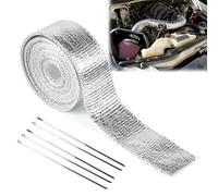 xyuayamz Bande Thermique Echappement, Ruban de Protection Thermique avec 5 Attaches de Câble en Inoxydable, Ruban Echappement Utilisé pour de Collecteur d'échappement de Moto, 1 Pièces