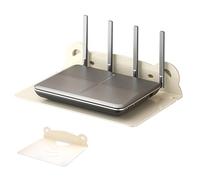 xyuayamz Etagère de Routeur Murale, Support Mural pour Routeur, Router Wall Mount Shelf, Etagère Murale Universelle pour Routeur, Projecteur, Mini Pc, BoîTier TV, MéTal, Blanc