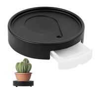 xyuayamz Porte Plante a roulettes, Support Plante Roulette Rond ø 20cm, Capacité de Charge 50kg, Support Pot de Fleur avec Boîte à Eau, avec 4 Roues Universelles,pour Interne et Externe