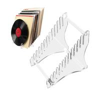 xyuayamz Rangement Vinyle, Support Disque Vinyl, Support à Disques avec 12 Emplacements, Range Vinyles pour Photos, Livres, Stockage et Presentoir D'œuvres D'art, Acrylique, 1 Pièces, Transparent