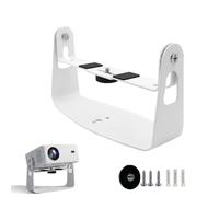 xyuayamz Support Videoprojecteur Mural, Support Projecteur Réglable à Rotation 360°, Supports Vidéoprojecteur avec Vis 1/4", Supports de Projecteur pour Home Cinéma Bureau Salle de Jeux, Métal, Blanc