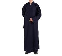 XYUERU Robe Bouddhiste de Moine Shaolin Kung Fu, vêtements bouddhistes, Robe de Moine Bouddhiste, Robe de méditation, Robe Longue, Robe Bouddhiste Zen, Unisexe, Robe de Moine Shaolin(Blue,38)