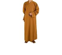 XYUERU Robe Bouddhiste de Moine Shaolin Kung Fu, vêtements bouddhistes, Robe de Moine Bouddhiste, Robe de méditation, Robe Longue, Robe Bouddhiste Zen, Unisexe, Robe de Moine Shaolin(Yellow,46)