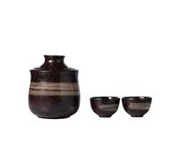 XYUERU Service à saké Traditionnel Japonais composé de 4 Pots à saké, en céramique Peinte à la Main, Style rétro, for saké Chaud ou Froid