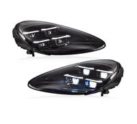 XYUOIS Ensemble Phares Avant voiture Phares Avant Et Lentilles De Projecteur Compatible Avec Pour Cayenne 2018 2019 2020 2021 2022 2023 2024 Accessoires Voiture Au Xénon(AFS)