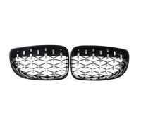 XYUOIS Grille De Calandre Avant Compatible avec BMW pour Série 1 E81 E82 E87 E88 LCI 118i 125i 128i 135i 120i 130i 2007 2008 2009 2010 2011 2012 2013 Double Calandre Avant(Chrome and Black)