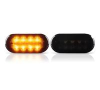 XYUOIS Lumière du Logo Compatible avec VW pour Golf 3 1995-2009 pour Golf 4 1997-2005 Clignotant Normal, Feu De Position Latéral(Black)